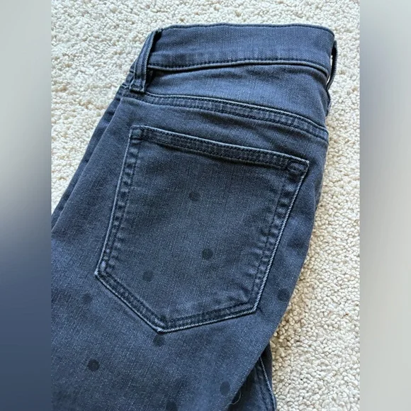 LOFT Women's Black Polka Dot Jeans - Picture 4 of 5